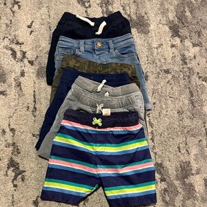 Bundle of boys Striped and Solid Shorts Set